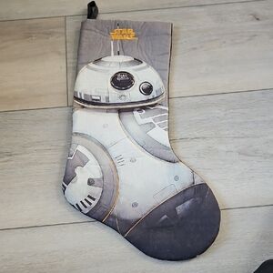 Star Wars BB-8 Holiday Stocking in White, Gray, Black